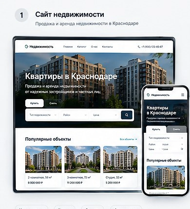 Превью сайта недвижимости